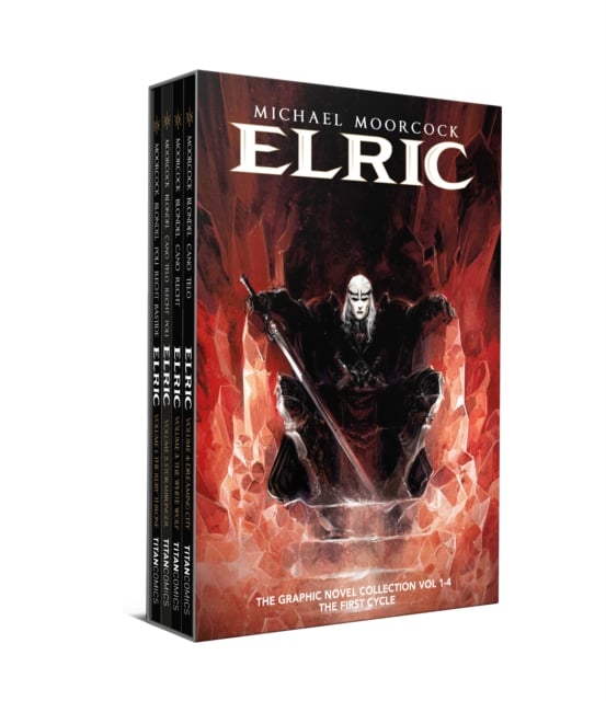 Book cover of Michael Moorcock's Elric 1-4 Boxed Set