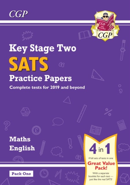 Book cover of KS2 Maths & English SATS Practice Papers: Pack 1 - for the 2024 tests (with free Online Extras)