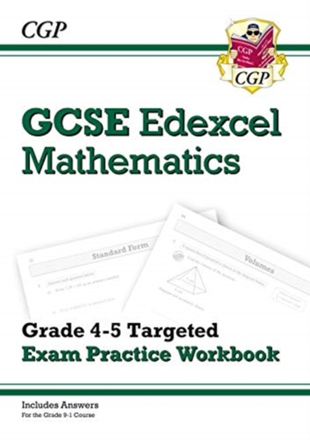 Book cover of GCSE Maths Edexcel Grade 4-5 Targeted Exam Practice Workbook (includes Answers)