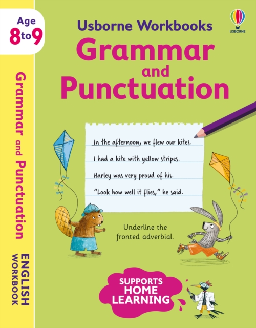 Book cover of Usborne Workbooks Grammar and Punctuation 8-9
