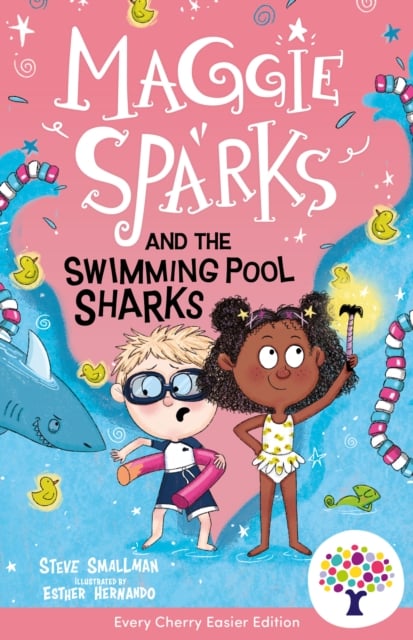 Book cover of Maggie Sparks and the Swimming Pool Sharks: Accessible Easier Edition