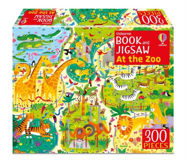 Book cover of Usborne Book and Jigsaw At the Zoo
