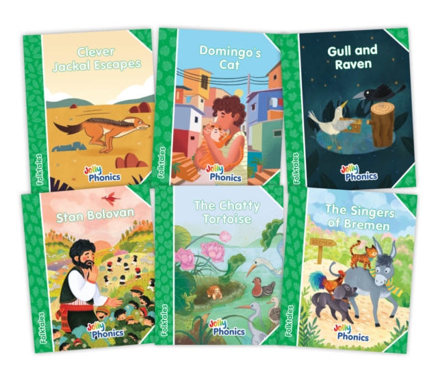 Book cover of Jolly Phonics Folktales Green Readers (Level 3) Complete Set (1-6)