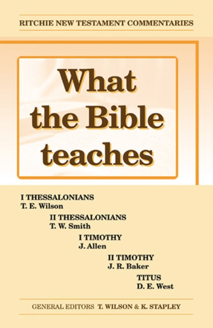 Book cover of What the Bible Teaches -Thessalonians Timothy Titus