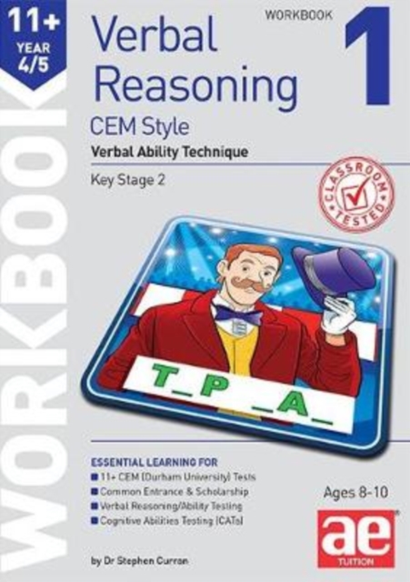 Book cover of 11+ Verbal Reasoning Year 4/5 CEM Style Workbook 1