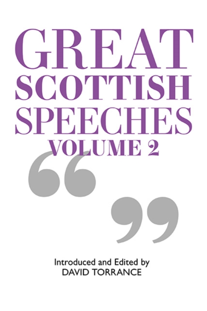 Book cover of Great Scottish Speeches