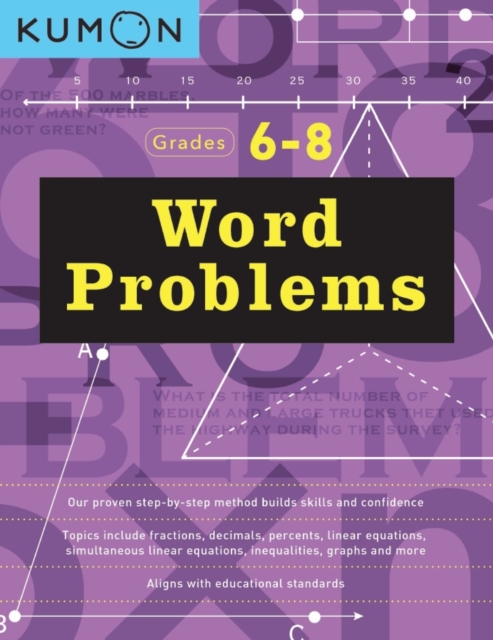Book cover of Kumon Word Problems Grades 6/8