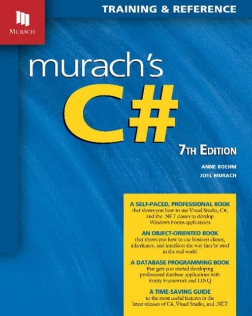 Book cover of Murach's C# (7th Edition)