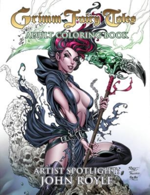 Book cover of Grimm Fairy Tales Adult Coloring Book - Artist Spotlight: John Royle