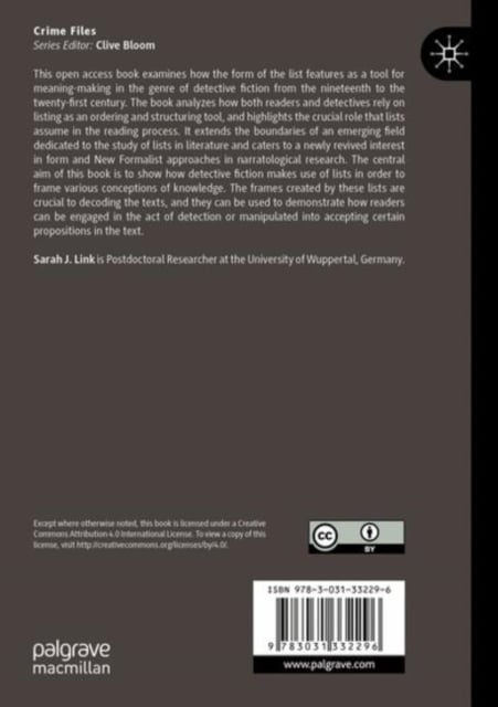 Book cover of A Narratological Approach to Lists in Detective Fiction